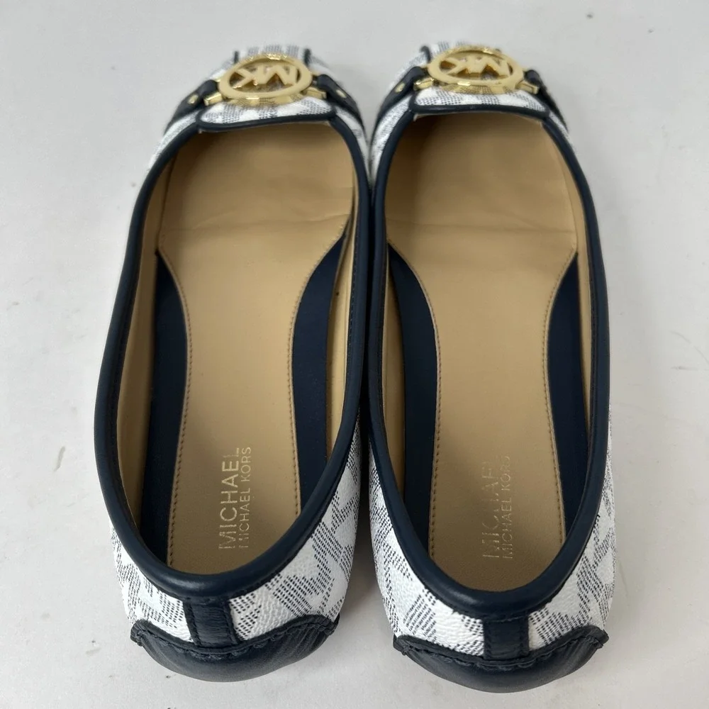 Michael Kors Logo Leather Ballet Flats Size 8‎